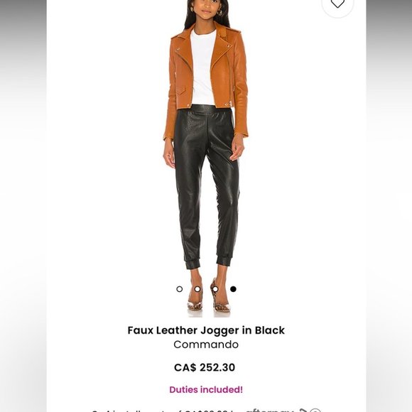 Commando Faux Leather joggers size M - Picture 10 of 10